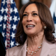 Vice President Kamala Harris smiles after ceremonially swearing-in Ambassador Bridget Brink as the Ambassador to Ukraine, in the Vice President’s Ceremonial office, Monday, June 27, 2022, at the Eisenhower Executive Office Building on the White House complex in Washington.